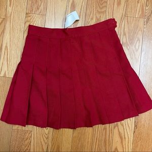 American Apparel red tennis skirt